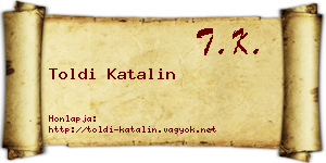 Toldi Katalin névjegykártya